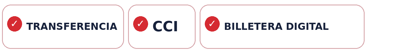 Transferencia, CCI y billetera digital